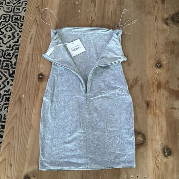 MESHKI Mia thin strap Bodycon mini dress color: grey marle NEW with tag - Picture 4 of 6